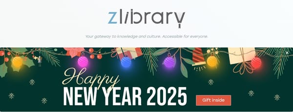 Z-Library 2025 新年福利